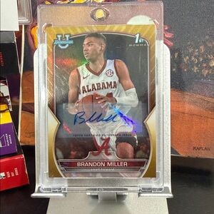 Brandon Miller Gold - Bowman Chrome Auto - Numbered 42/50
